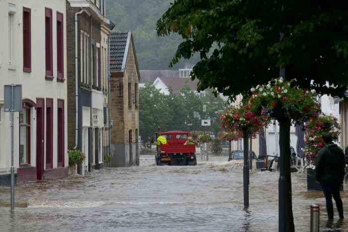 Overstroming in Valkenburg, 15 juli 2021